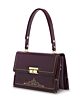 Kelly Bag with Gold Center Burgundy