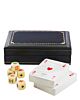 Leather Box with Poker Card and Dice Set